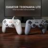 imageGameSir Tegenaria Lite Wired Game Controller For Switch Android iOS PC Steam With Retro 90s Design Hall Effect Sticks 1000Hz Polling Rate Dual Rumble Motors Mappable Back Buttons UltraLow Latency Ergonomic Design Retro GrayWhite